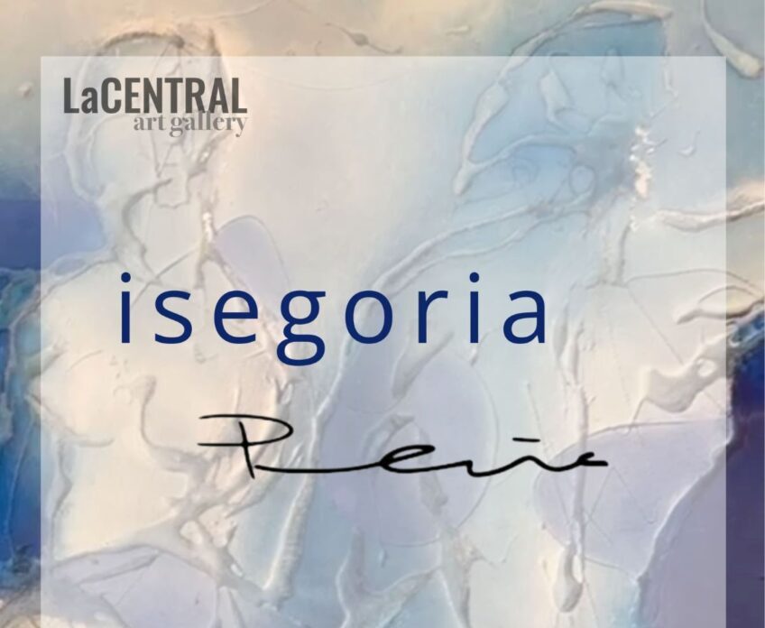 Cartel de la Exposición Isegoria en LaCentral Art Gallery